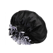Womens Satin Sleep Cap Bonnet Elastic Wide Band Hair Sleeping Hat - Red V528-COCOLOUR-RED04447