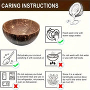 4Sets Natural Coconut Shell Bowls Tableware for Rice Dessert Salad V528-COCONUT-4PCS-669956