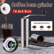 18.8cm Manual Coffee Bean Grinder Stainless Steel Hand Coffee Mill Ceramic Burr V528-COFFEE-BEAN-GRINDER-5457781