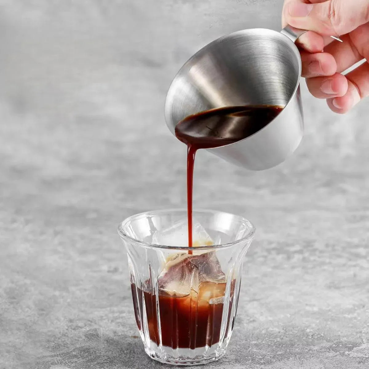 100ml Stainless Steel Coffee Extraction Measuring Cup Graduated Coffee Tool V528-COFFEE-EXTRACT-CUP-SILVER-998402
