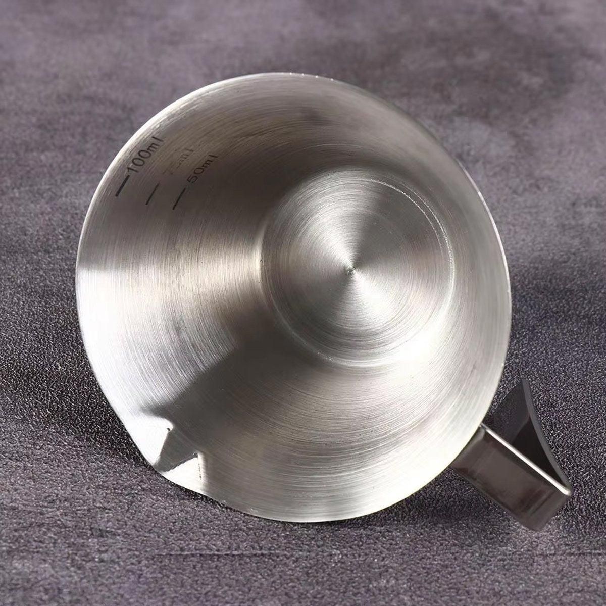 100ml Stainless Steel Coffee Extraction Measuring Cup Graduated Coffee Tool V528-COFFEE-EXTRACT-CUP-SILVER-998402