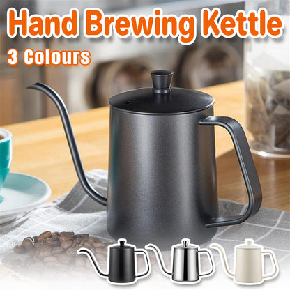 Hand Drip Coffee Pot Stainless Steel Fine Spout Hanging Ear Filter Cup Kettle - Silver V528-COFFEE-KETTLE-SILVER-489507