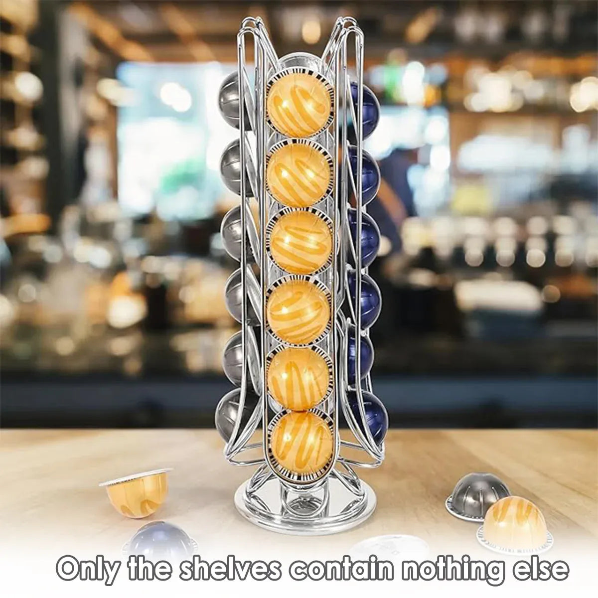 24 Coffee Capsule Holder Rack Storage Stand Pod Display Organizer Shelf Kitchen V528-COFFEE-POD-HOLDER-475220