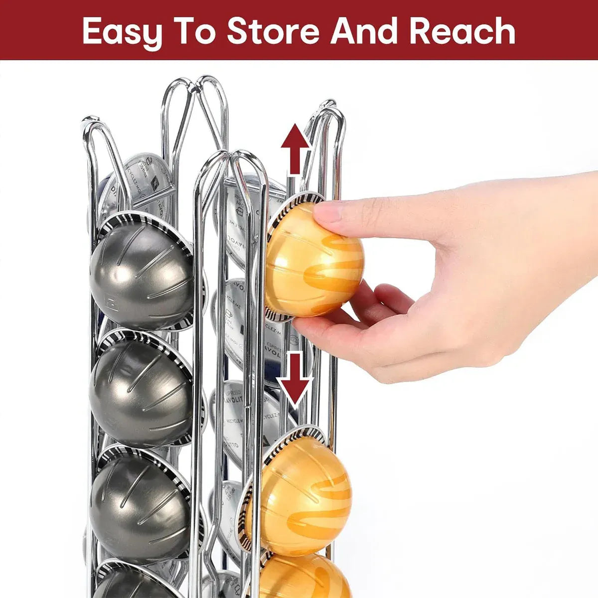 24 Coffee Capsule Holder Rack Storage Stand Pod Display Organizer Shelf Kitchen V528-COFFEE-POD-HOLDER-475220