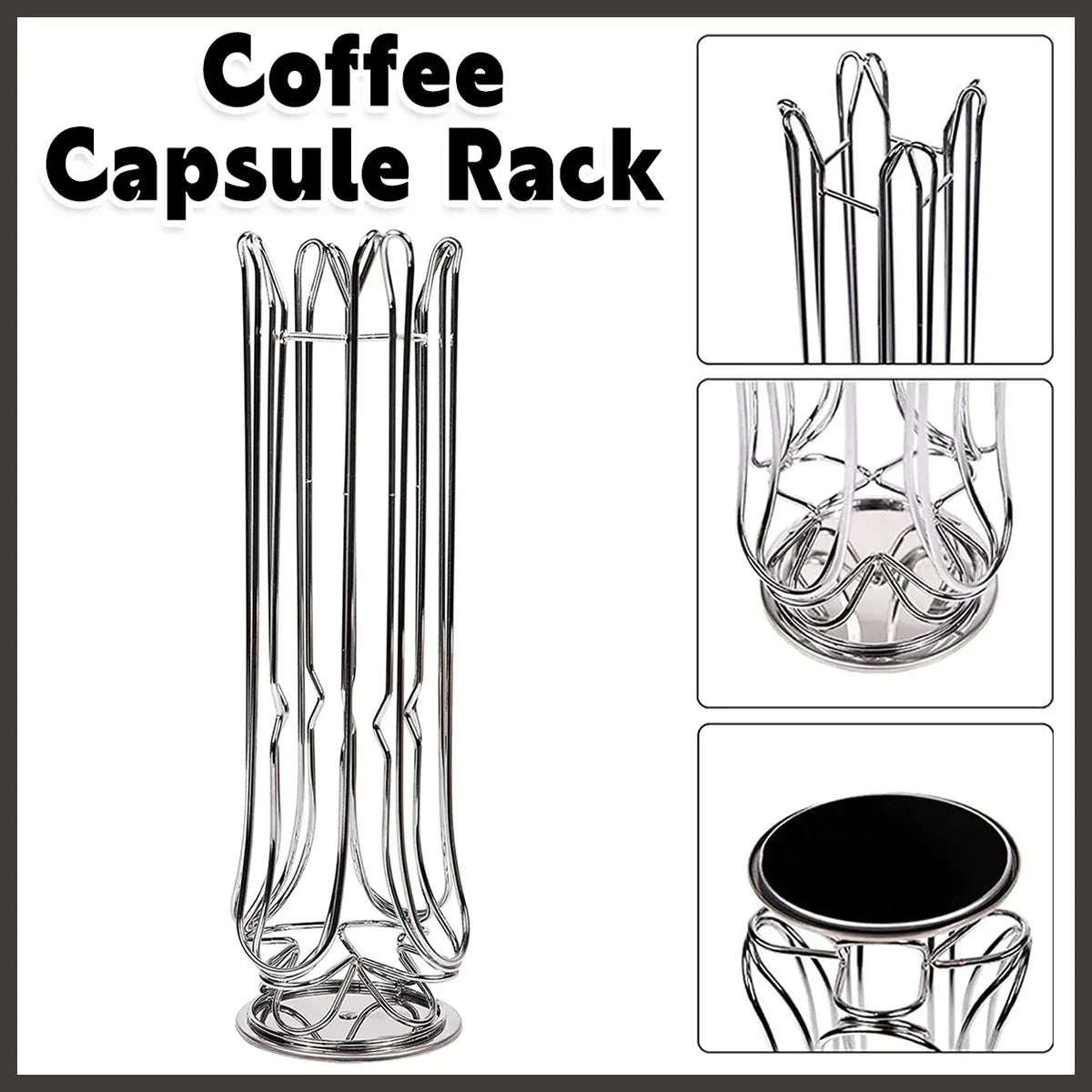 24 Coffee Capsule Holder Rack Storage Stand Pod Display Organizer Shelf Kitchen V528-COFFEE-POD-HOLDER-475220