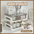 Drawer Desktop Storage Organizer Two Tier Shelf Home Office Desk Organizer Unit V528-COFFEE-STAND-583765