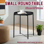 Small Coffee Table Simple Tray Mini Round Table Compact Side Table Living Room V528-COFFEE-TABLE-BLACK-862547