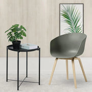 Small Coffee Table Simple Tray Mini Round Table Compact Side Table Living Room V528-COFFEE-TABLE-BLACK-862547
