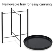 Small Coffee Table Simple Tray Mini Round Table Compact Side Table Living Room V528-COFFEE-TABLE-BLACK-862547