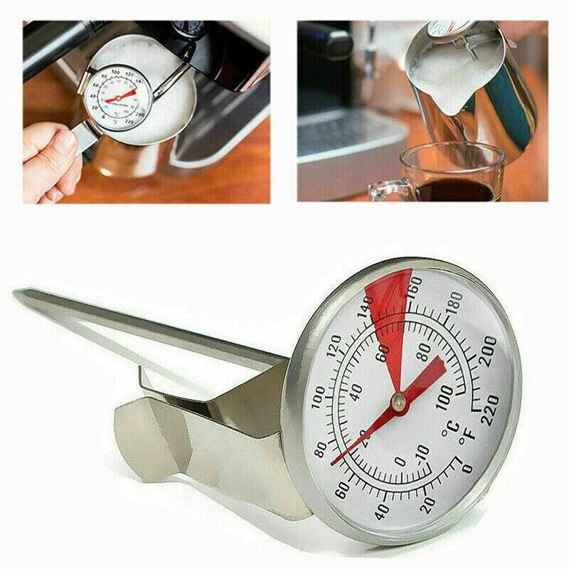 Milk Coffee Probe Thermometer Maker Temperature Jug Pan Clip Stainless Steel New V528-COFFEE-THERMOMETER-86162