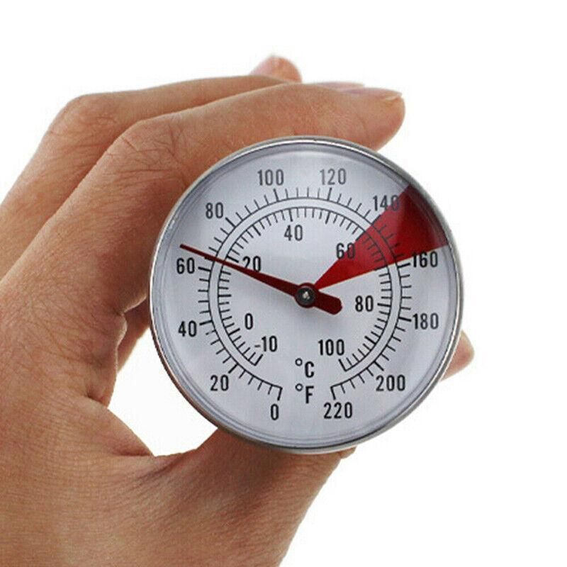 Milk Coffee Probe Thermometer Maker Temperature Jug Pan Clip Stainless Steel New V528-COFFEE-THERMOMETER-86162