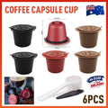 6Pcs For Nespresso Maker Machine Reusable Filter Coffee Capsule Pods V528-COFFEECAPSULECUP-6PCS-23520