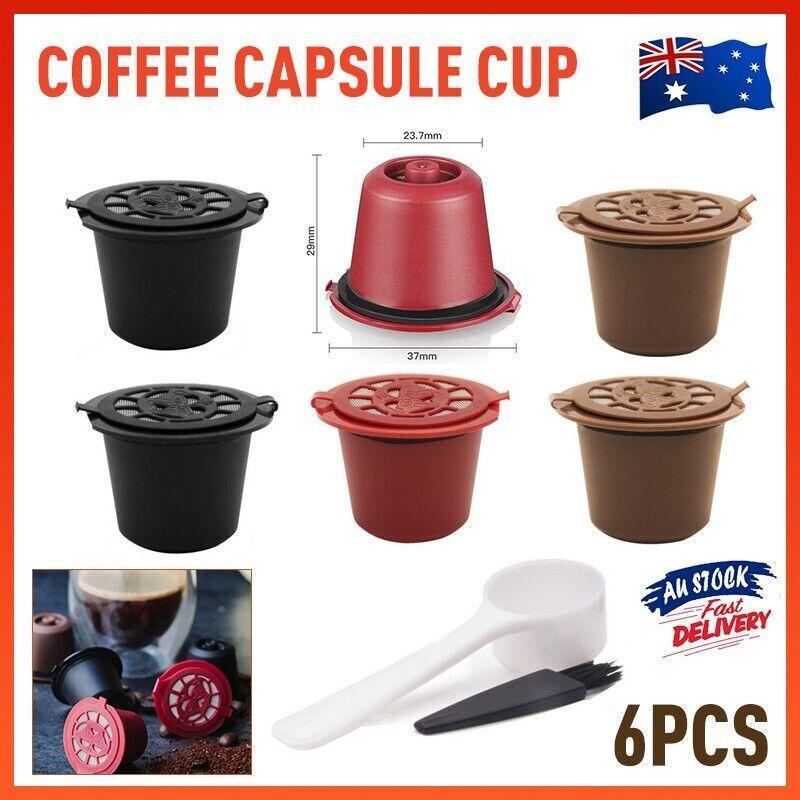 6Pcs For Nespresso Maker Machine Reusable Filter Coffee Capsule Pods V528-COFFEECAPSULECUP-6PCS-23520
