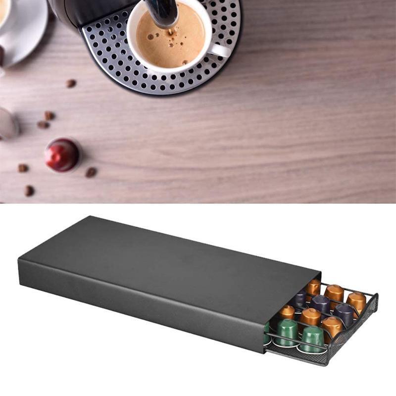 Coffee Pod Holder Drawer for Nespresso - 40 Capsules Storage Rack Stand V528-COFFEECAPSULEORGANIZER-626466