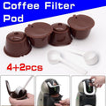 Reusable Coffee Capsule Pods for Dolce Gusto with Spoons Refillable Filter Cup 4 Pack V528-COFFEEFILTER-6PCS-991963