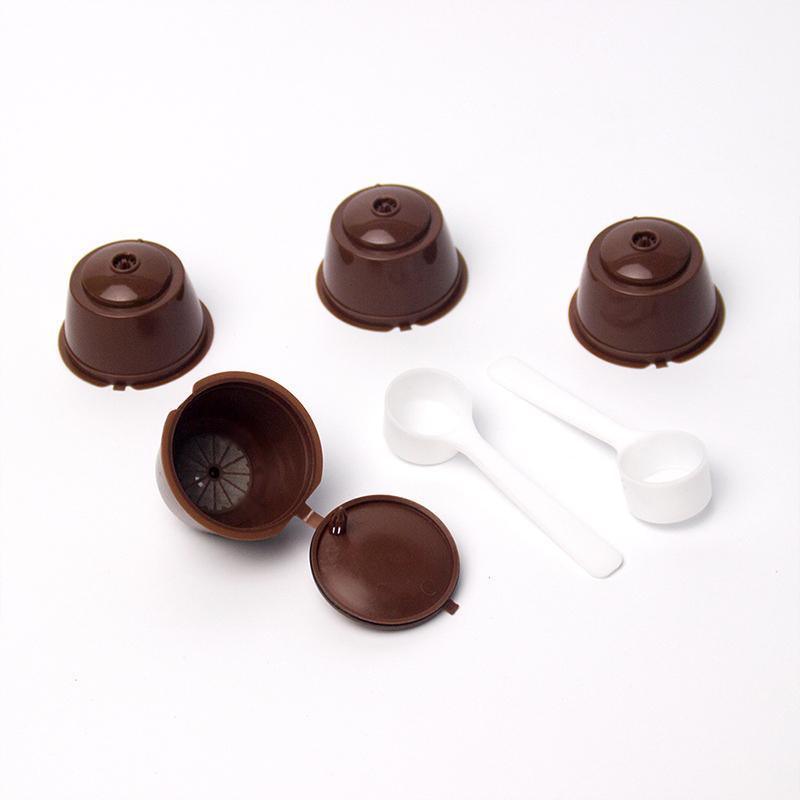 Reusable Coffee Capsule Pods for Dolce Gusto with Spoons Refillable Filter Cup 4 Pack V528-COFFEEFILTER-6PCS-991963