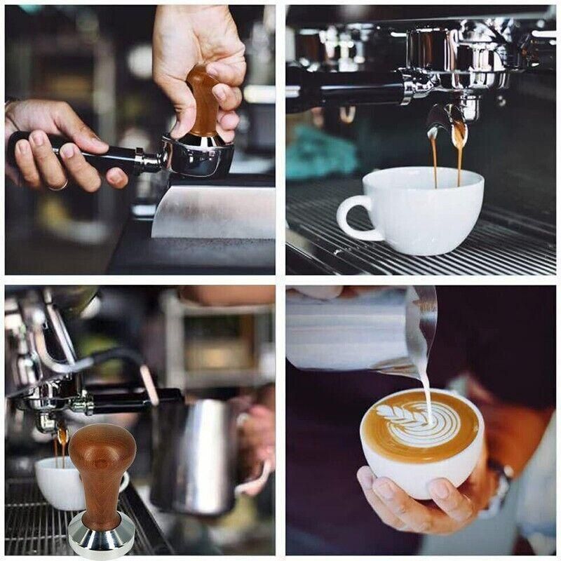 51mm Coffee Tamper Aluminum Alloy Base Wooden Handle for Espresso Machine V528-COFFEEGRINDER-51MM-78094