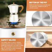 Portable Coffee Maker Wood Grain Handle Outdoor Manual Espresso Machine Camping - Blue-150ml V528-COFFEEMAKER-BLUE-150ML-959797