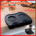 Double Slot Silicone Coffee Tamper Mat | Non-Slip Corner Tamping Pad 21x15x4cm V528-COFFEEMATS-L-44191