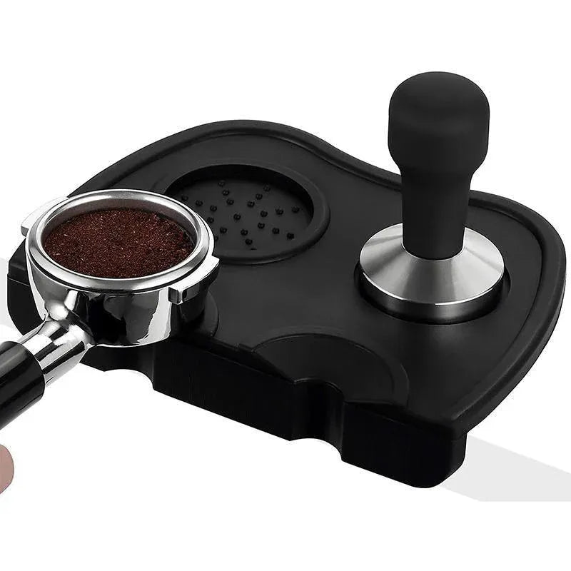 Double Slot Silicone Coffee Tamper Mat | Non-Slip Corner Tamping Pad 21x15x4cm V528-COFFEEMATS-L-44191