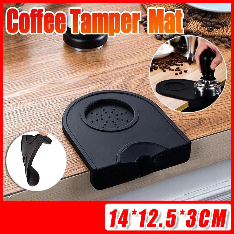 Silicone Coffee Tamper Mat Non Slip Corner Tamping Pad for Espresso Station 14x12.5cm V528-COFFEEMATS-S-45991