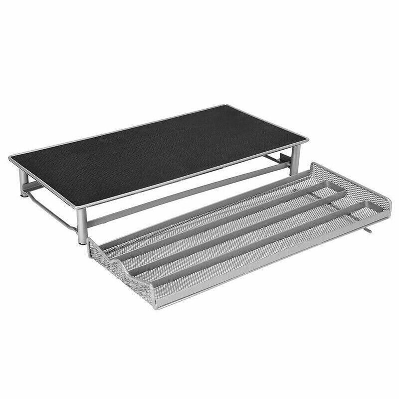 Coffee Capsule Drawer Holder for 40 Nespresso Pods with Non-Slip Top Rack V528-COFFEESTAND-GREY-79775