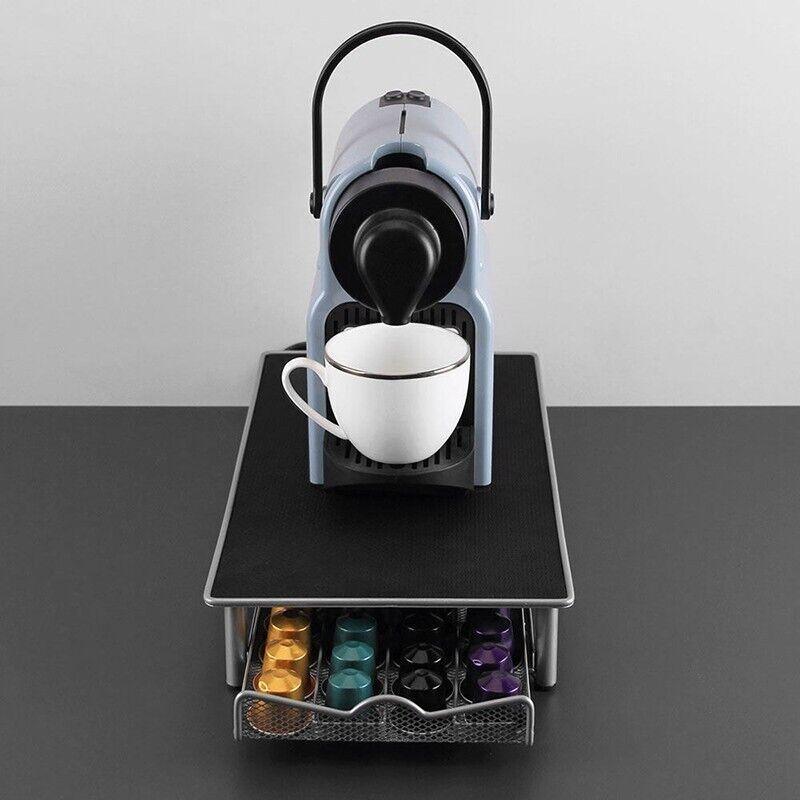 Coffee Capsule Drawer Holder for 40 Nespresso Pods with Non-Slip Top Rack V528-COFFEESTAND-GREY-79775