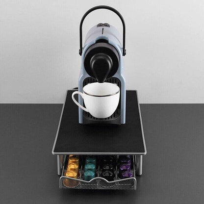 Coffee Capsule Drawer Holder for 40 Nespresso Pods with Non-Slip Top Rack V528-COFFEESTAND-GREY-79775