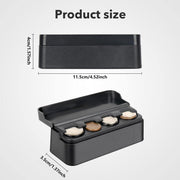 2X Car Coin Holder Portable Mini Change Storage Box Container Organizer Interior V528-COIN-CASE-BLACK-2PCS-735214