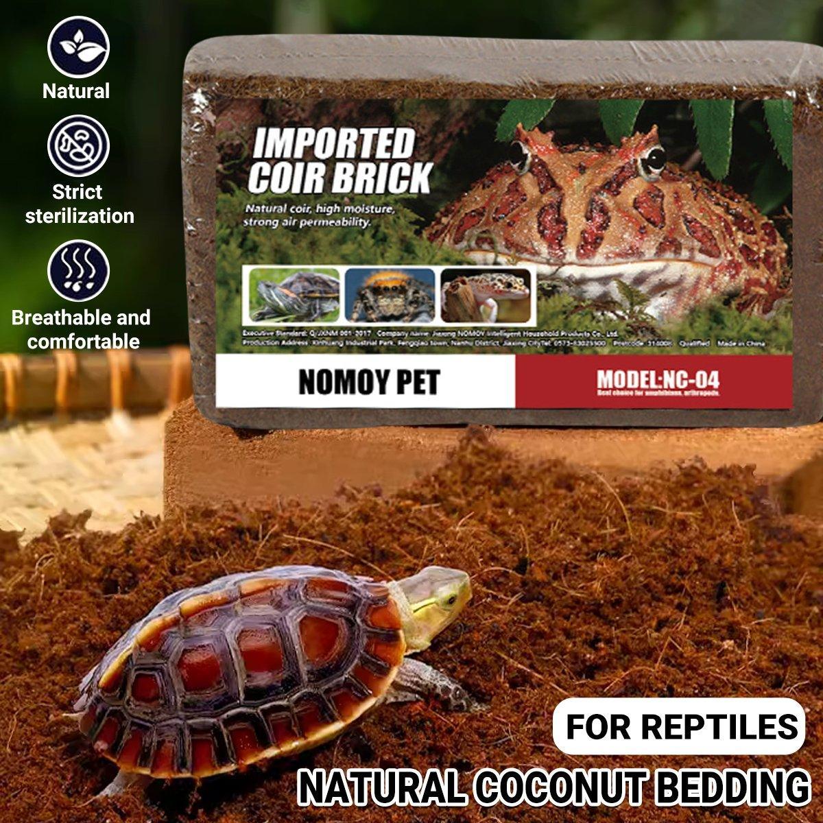 Natural Coconut Fibre Reptile Bedding Brick 650g Substrate for Tortoise Snake Spider V528-COIR-BRICK-925397