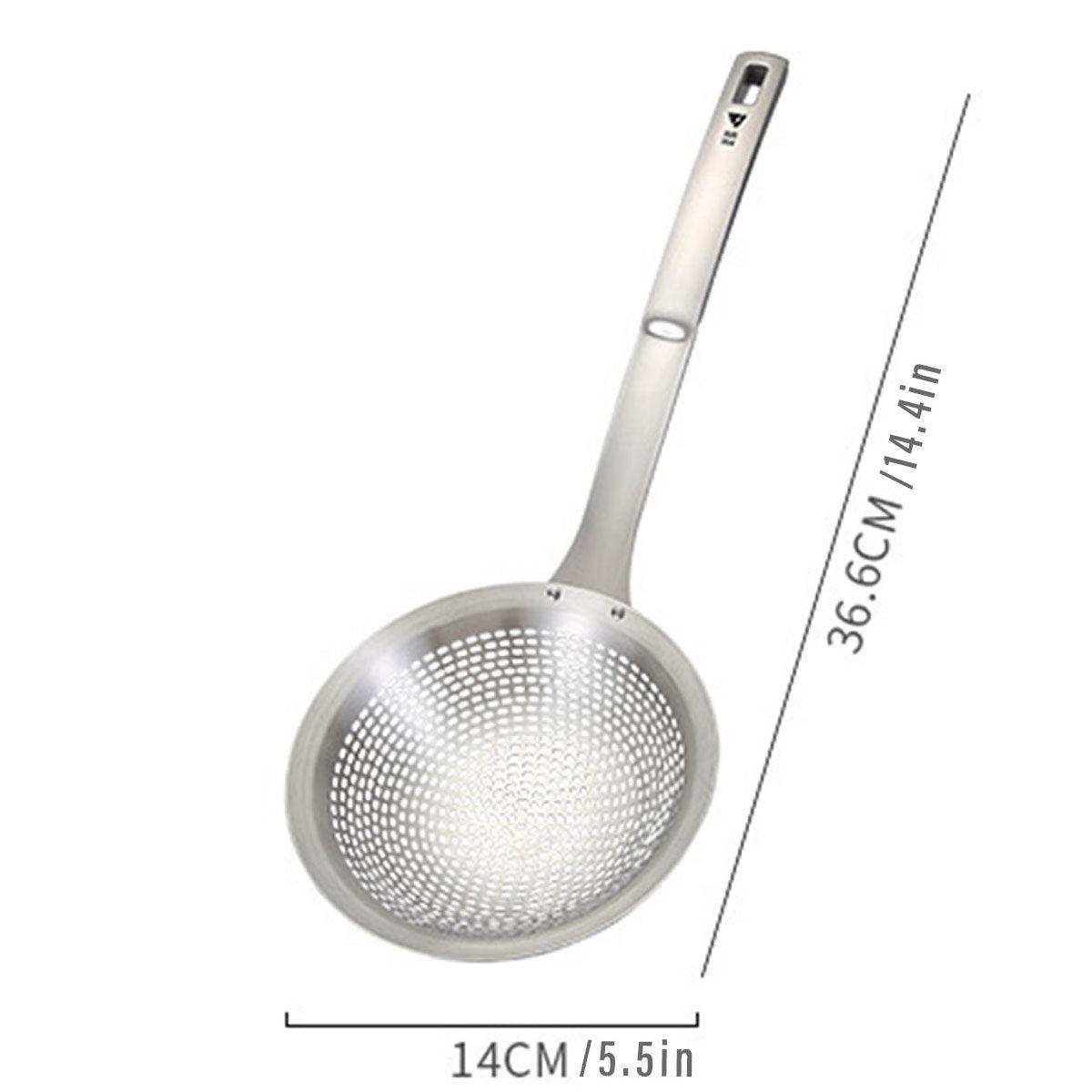 Stainless Steel Colander Spoon Kitchen Strainer Tool for Pasta Rice Vegetable V528-COLANDER-14CM-778265