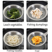 Stainless Steel Colander Spoon Kitchen Strainer Tool for Pasta Rice Vegetable V528-COLANDER-14CM-778265