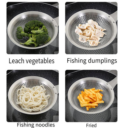 Stainless Steel Colander Spoon Kitchen Strainer Tool for Pasta Rice Vegetable V528-COLANDER-14CM-778265