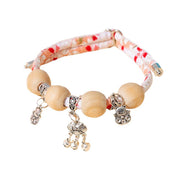 Camphor Wood Bead Collar with Bell Necklace for Cats and Dogs Pet Accessories - Red-Longevity Lock V528-COLLAR-CMS-RED-XS-415614