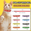 Adjustable PU Leather Cat Collar with Bell Breakaway Buckle 9 Colours - Green V528-COLLAR-GREEN-67905