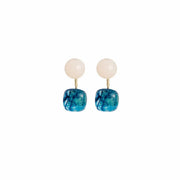 Small Fresh Blue Oil Earrings Retro Fashion Temperament Silver Needle Jewellery V528-COLOR-CONTRAST-EARRINGS-815778