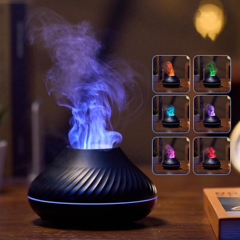 Flame Essential Oil Diffuser,Air Diffuser,Ultrasonic Aromatherapy Air Humidifier V528-COLORFULHUMIDIFIER-567248