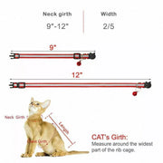 Reflective Cat Collar with Breakaway Buckle and Bell Adjustable for Small Pet Use - Apple Green V528-COLOUR-APPLEGREEN57166