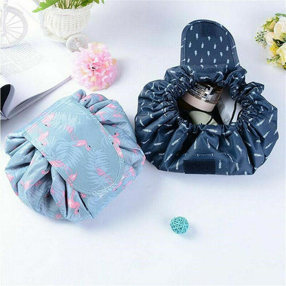 Portable Travel Makeup Bag Drawstring Cosmetic Pouch Lazy Storage Organiser Case - Beige Lipstick V528-COLOUR-BEIGELIPSTICK97103