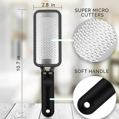 Stainless Steel Foot File Scraper Grater Pedicure Rasp Callus Remover Tool - Black V528-COLOUR-BLACK25669