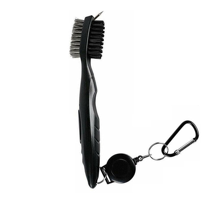 Golf Cleaning Brush Retractable Stock Color Groove Cleaner With Reel Club Ball - Black V528-COLOUR-BLACK46168