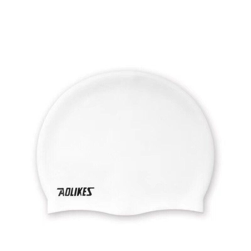 Aolikes Silicone Swimming Cap Waterproof Unisex Swim Hat for Men and Women - Black V528-COLOUR-BLACK64335