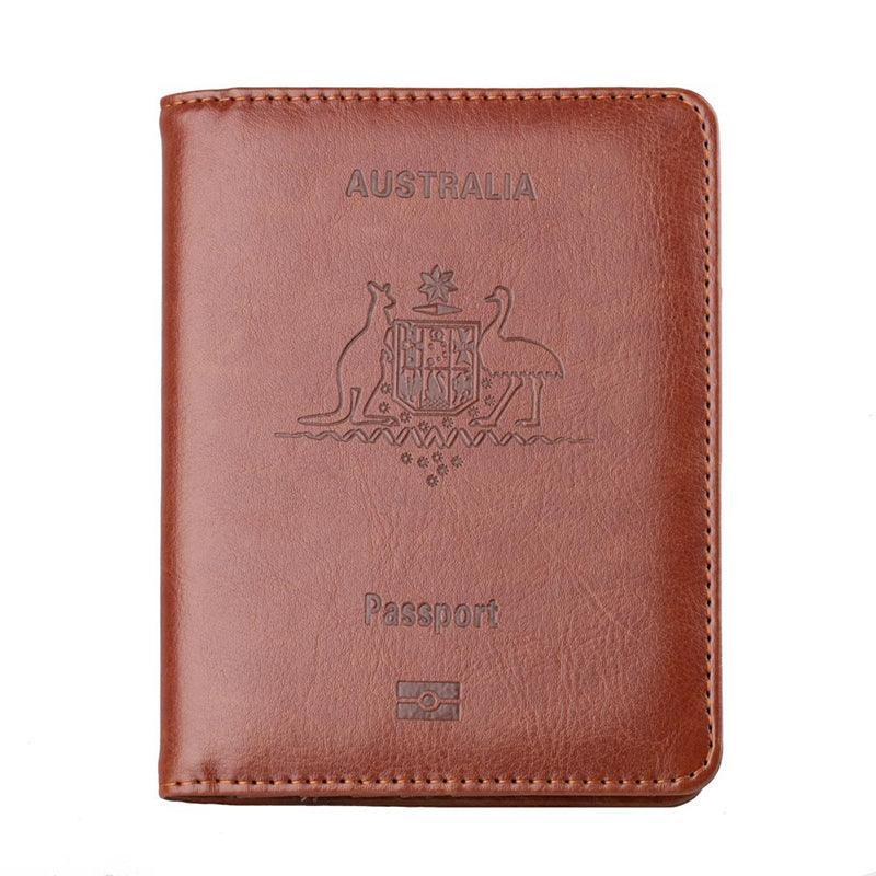 RFID Passport Holder Slim Leather Travel Wallet ID Card Cover Case for Men Women - Black V528-COLOUR-BLACK79477
