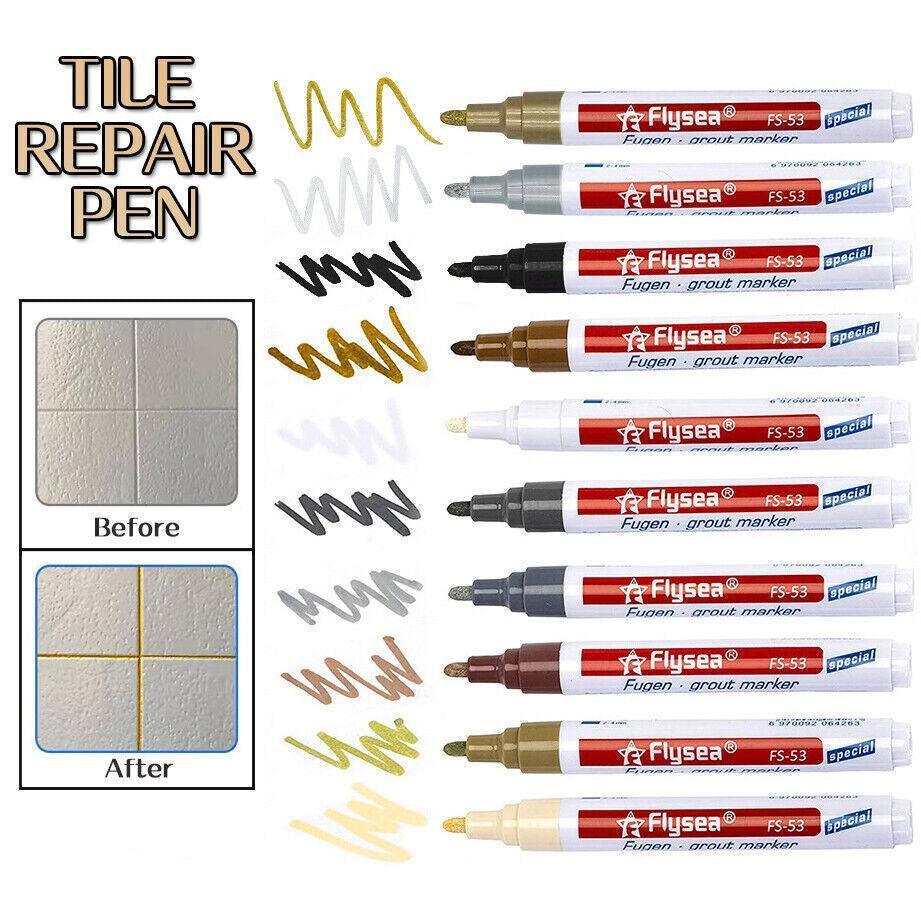 Tile Styling Pen Bathroom Floor Waterproof And Mildew Grout Marker Repair Pens - Black V528-COLOUR-BLACK79889