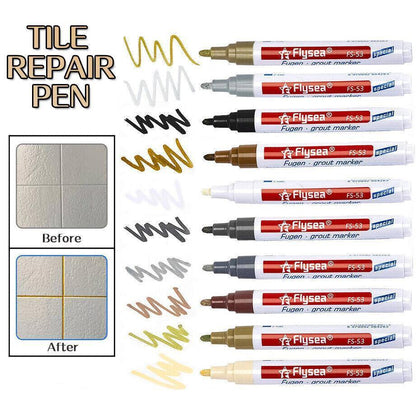Tile Styling Pen Bathroom Floor Waterproof And Mildew Grout Marker Repair Pens - Black V528-COLOUR-BLACK79889