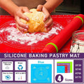 Blue Reusable Non-Stick Silicone Rolling Dough Mat Cake Pastry Baking Fondant Sheet - 40*30cm V528-COLOUR-BLUE-SIZE-40-30CM49237