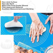 Blue Reusable Non-Stick Silicone Rolling Dough Mat Cake Pastry Baking Fondant Sheet - 40*30cm V528-COLOUR-BLUE-SIZE-40-30CM49237