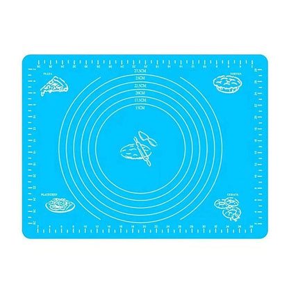 Blue Reusable Non-Stick Silicone Rolling Dough Mat Cake Pastry Baking Fondant Sheet - 40*30cm V528-COLOUR-BLUE-SIZE-40-30CM49237
