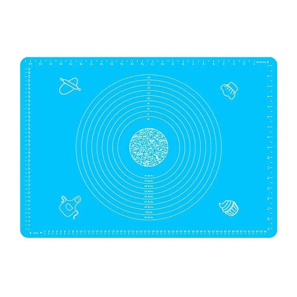 Blue Reusable Non-Stick Silicone Rolling Dough Mat Cake Pastry Baking Fondant Sheet - 40*30cm V528-COLOUR-BLUE-SIZE-40-30CM49237