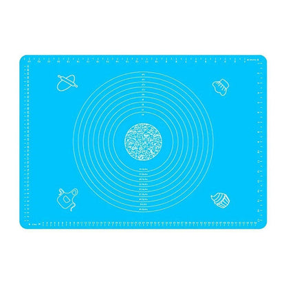 Blue Reusable Non-Stick Silicone Rolling Dough Mat Cake Pastry Baking Fondant Sheet - 64*45cm V528-COLOUR-BLUE-SIZE-64-45CM23538